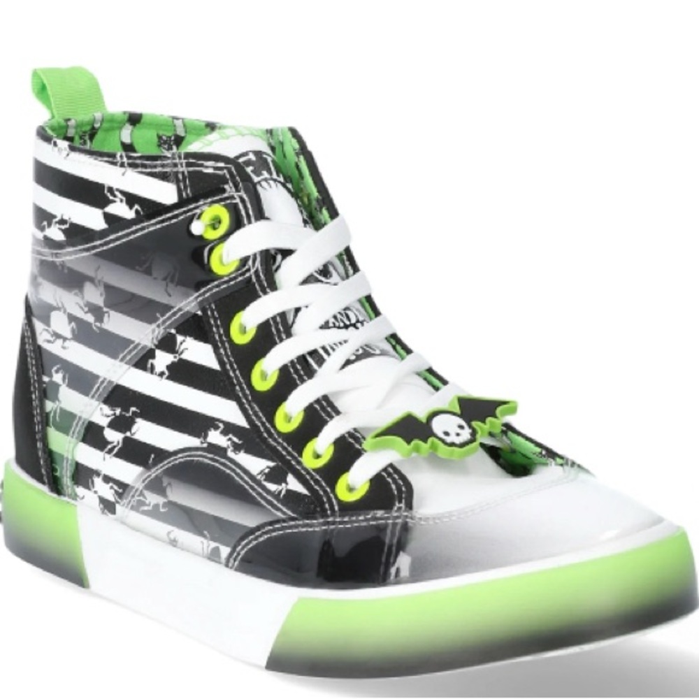 Women’s Bettle Juice High-Top Sneakers - Black and Green